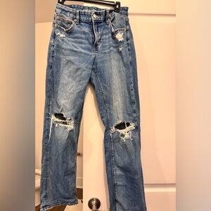 Distressed Blue Jeans